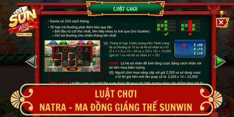 Luật chơi Natra - Ma Đồng Giáng Thể