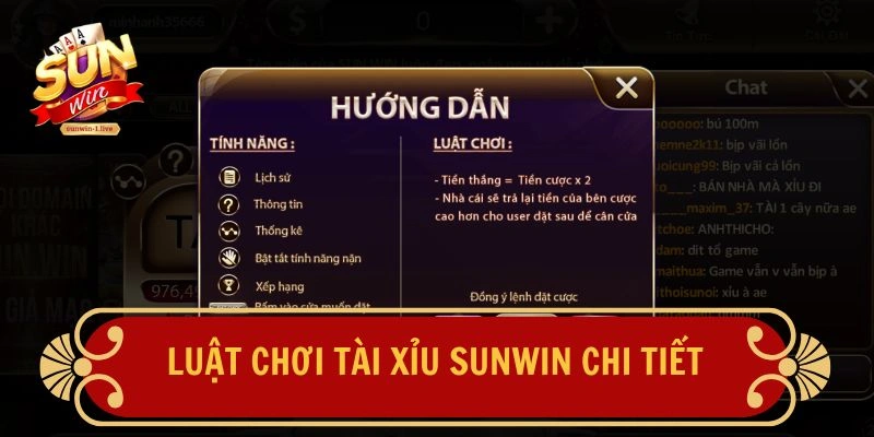 Luật chơi Tài Xỉu SUNWIN chi tiết