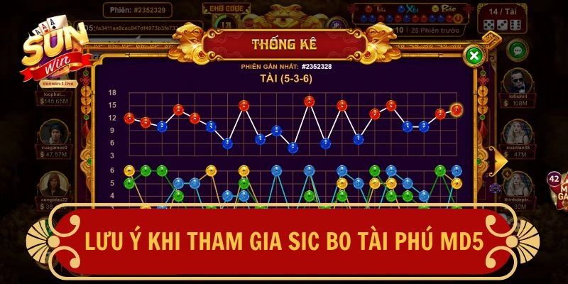 Lưu ý khi tham gia Sic Bo Tài Phú MD5